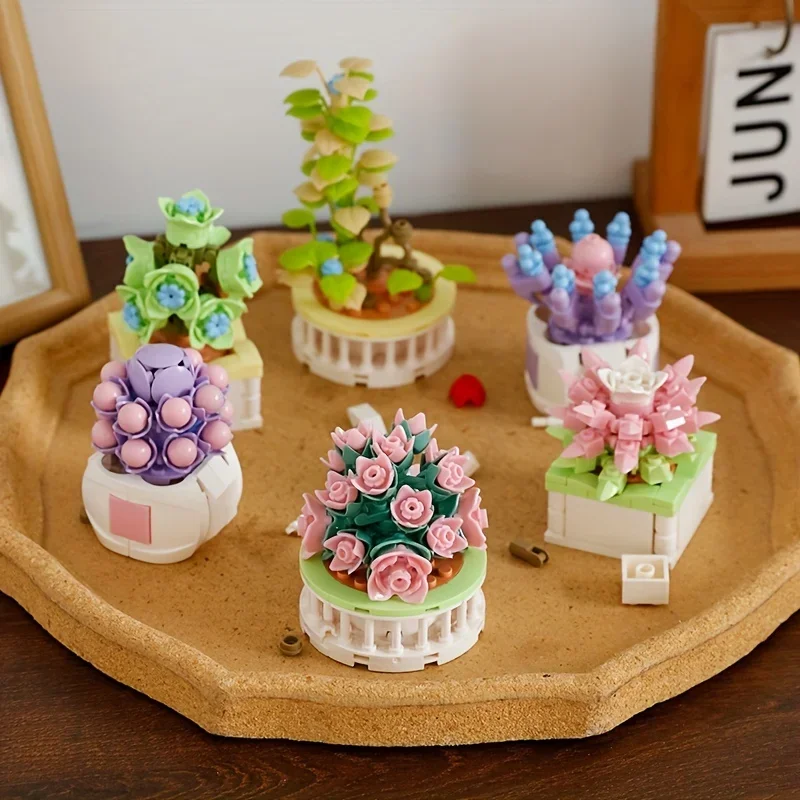 Blok Kota DIY Tanaman Pot Suku - Cactus Mix Pot ulasan dan harga