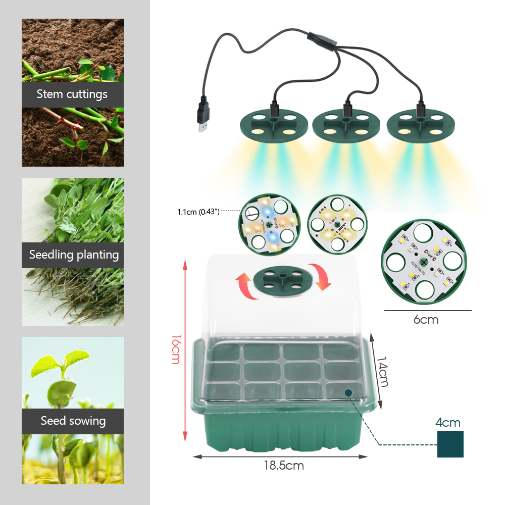 Pot Pembibitan LED dengan Lamp - Plant Parenting ulasan dan harga